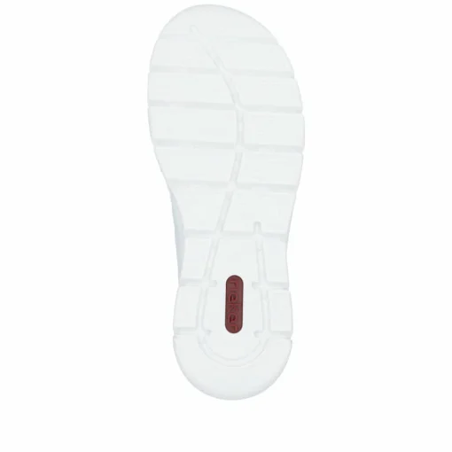 Rieker Damen Slipper reinweiß-ozeanblau