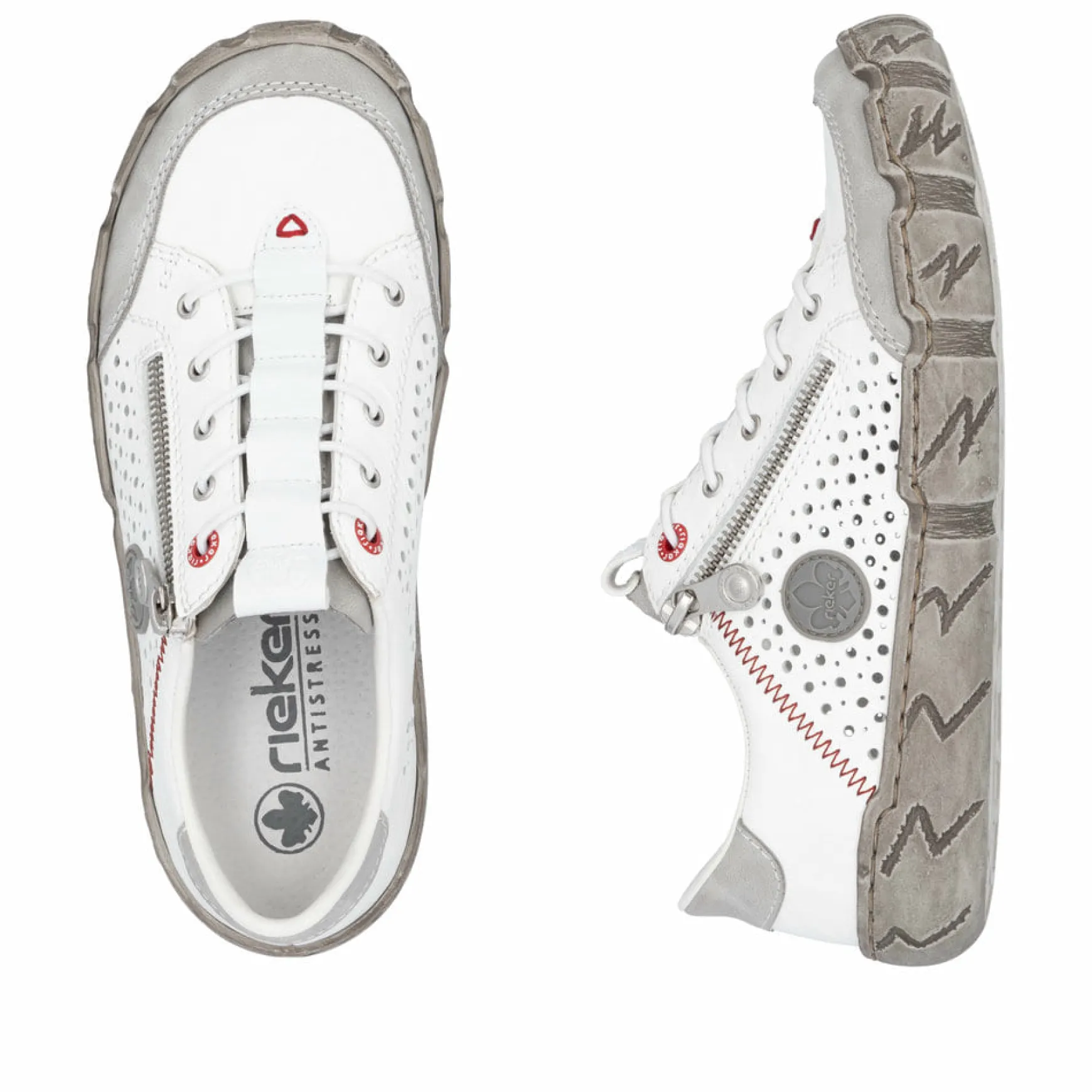 Rieker Damen Slipper reinweiß