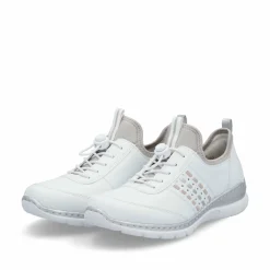 Rieker Damen Slipper schwanenweiss