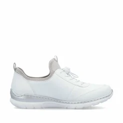 Rieker Damen Slipper schwanenweiss