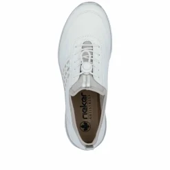 Rieker Damen Slipper schwanenweiss