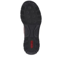 Rieker Damen Slipper schwarz-weinrot
