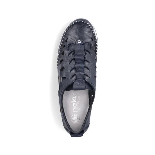 Rieker Damen Slipper stahlblau
