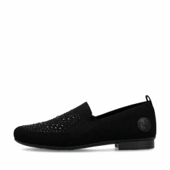 Rieker Damen Slipper tiefschwarz