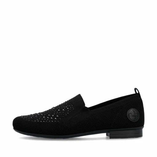 Rieker Damen Slipper tiefschwarz