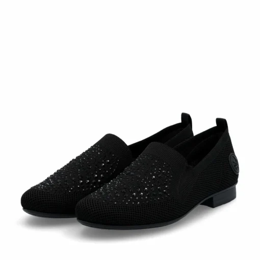 Rieker Damen Slipper tiefschwarz