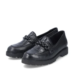 Rieker Damen Slipper tiefschwarz