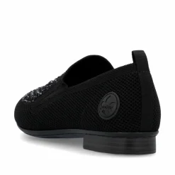 Rieker Damen Slipper tiefschwarz