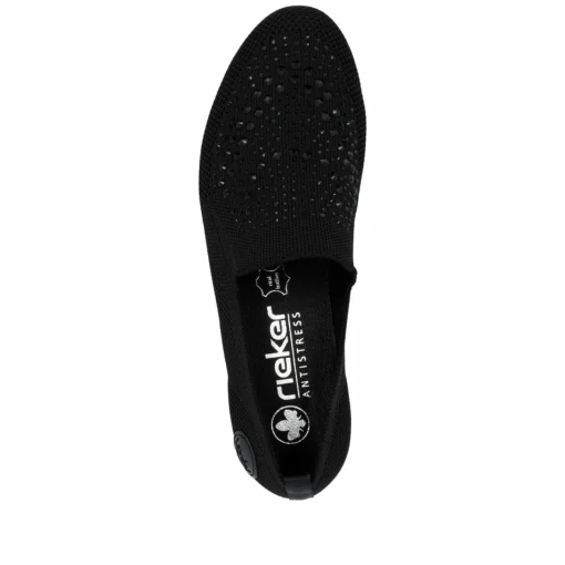 Rieker Damen Slipper tiefschwarz