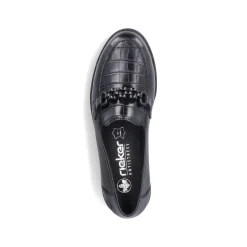 Rieker Damen Slipper tiefschwarz