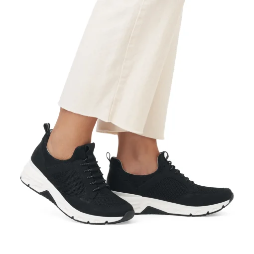 Rieker Damen Slipper tiefschwarz