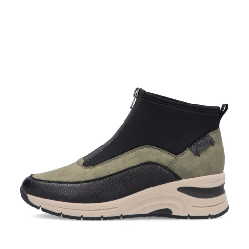Rieker Damen Slipper urbanschwarz-khaki