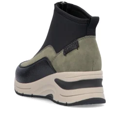 Rieker Damen Slipper urbanschwarz-khaki