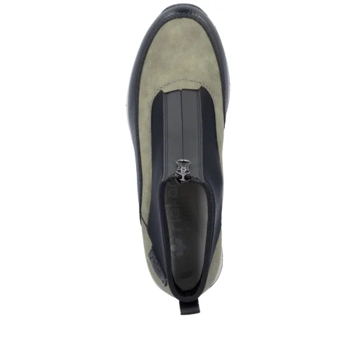 Rieker Damen Slipper urbanschwarz-khaki