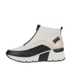 Rieker Damen Sneaker High hellbeige-schwarz