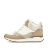 Rieker Damen Sneaker High weiß-beige