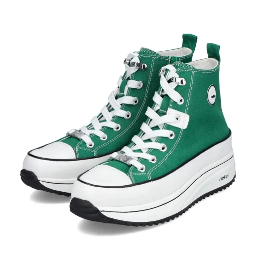 Rieker Damen Sneaker High grasgrün