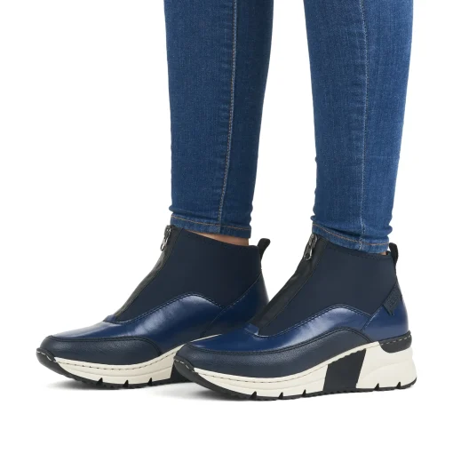 Rieker Damen Sneaker High tiefblau