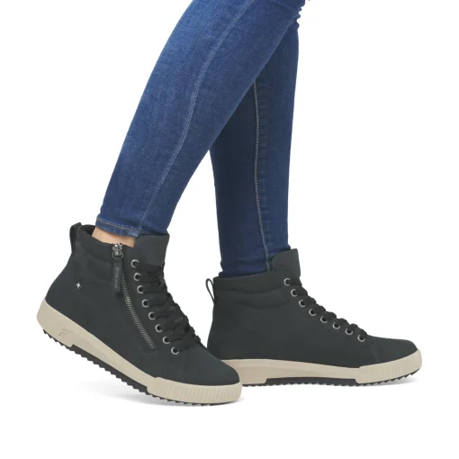 Rieker Damen Sneaker High graublau