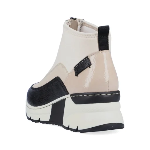Rieker Damen Sneaker High hellbeige-schwarz