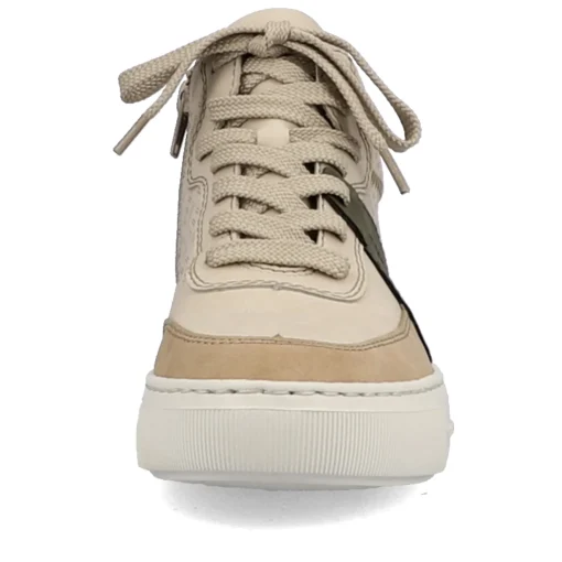 Rieker Damen Sneaker High cremebeige-khakigrün