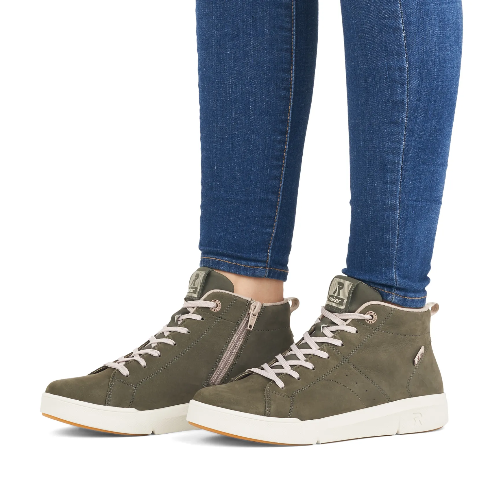 Rieker Damen Sneaker High army green