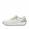 Rieker Damen Sneaker Low cremeweiss