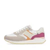 Rieker Damen Sneaker Low light-beige fuchsia apricot