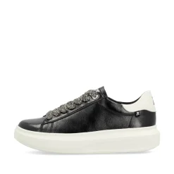 Rieker Damen Sneaker Low glanzschwarz