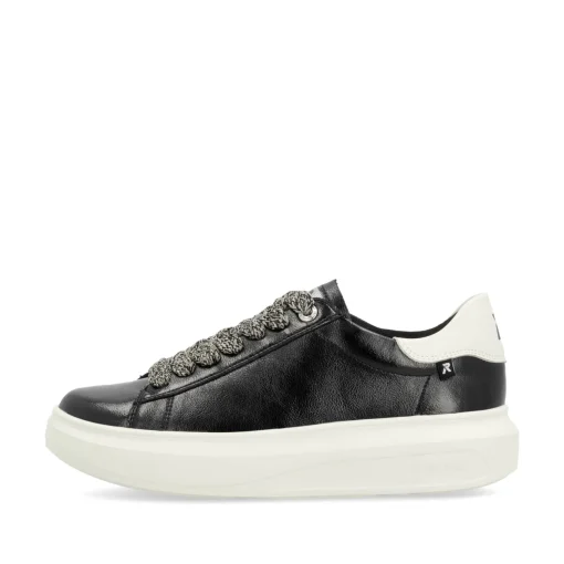 Rieker Damen Sneaker Low glanzschwarz
