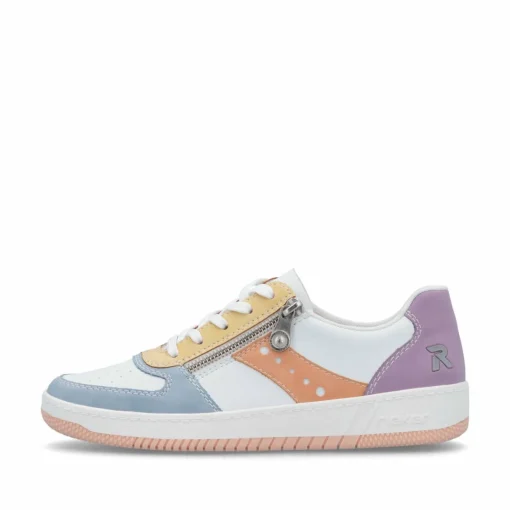 Rieker Damen Sneaker Low weiss-bunt
