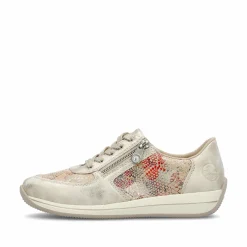 Rieker Damen Sneaker Low beige-multi-metallic