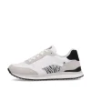 Rieker Damen Sneaker Low swan-white arctic-grey zebra