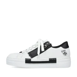 Rieker Damen Sneaker Low lilienweiß-nachtschwarz