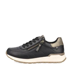 Rieker Damen Sneaker Low urbanschwarz-bronze