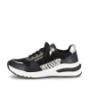 Rieker Damen Sneaker Low urbanschwarz-gold-zebra