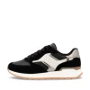 Rieker Damen Sneaker Low urbanschwarz-cremeweiß