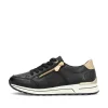 Rieker Damen Sneaker Low tiefschwarz-gold