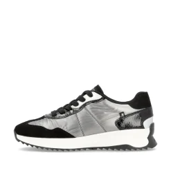 Rieker Damen Sneaker Low silber-schwarz