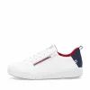 Rieker Damen Sneaker Low snow-white true-red