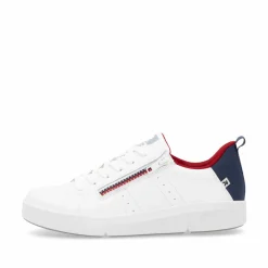 Rieker Damen Sneaker Low snow-white true-red