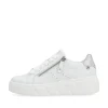 Rieker Damen Sneaker Low clear white