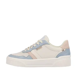 Rieker Damen Sneaker Low vanilla-white light-blue