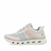 Rieker Damen Sneaker Low hellbeige-pastellblau-rosa