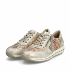 Rieker Damen Sneaker Low beige-multi-metallic