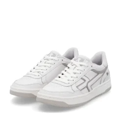 Rieker Damen Sneaker Low frostweiß-grau