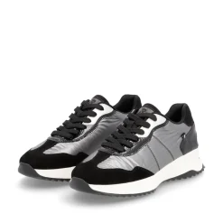 Rieker Damen Sneaker Low silber-schwarz