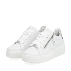 Rieker Damen Sneaker Low clear white