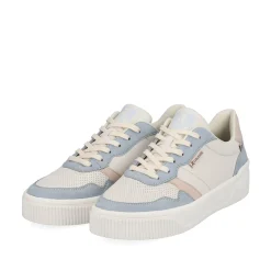 Rieker Damen Sneaker Low vanilla-white light-blue