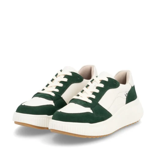 Rieker Damen Sneaker Low vanilleweiß-grün